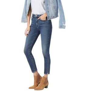Joes Jeans Flawless The Charlie High Rise Skinny Crop Size 27 Medium Dark Wash